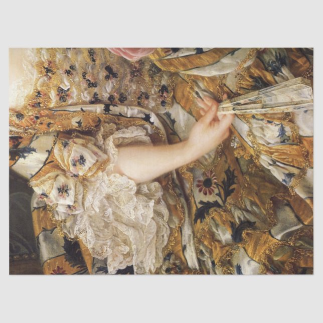 Papel De Seda Vestido de moda del siglo XVIII (Anverso)