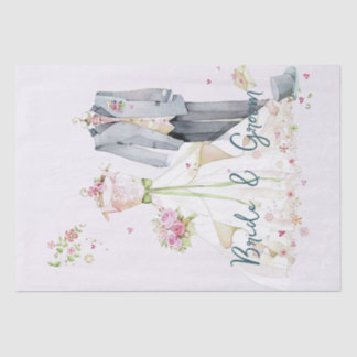Papel De Seda Vestido de novia y novio