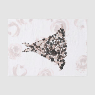 Papel De Seda Vestido de Rosa Floral Clásico Negro Rubor para Fi