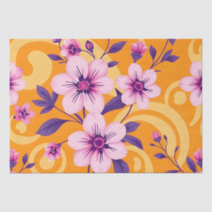 Papel De Seda Vestido de veraneo floral-dopamina vibrante