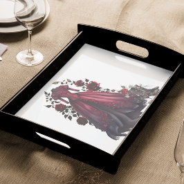 Papel De Seda Vestido rojo victoriano y tacones | Rosas antiguos