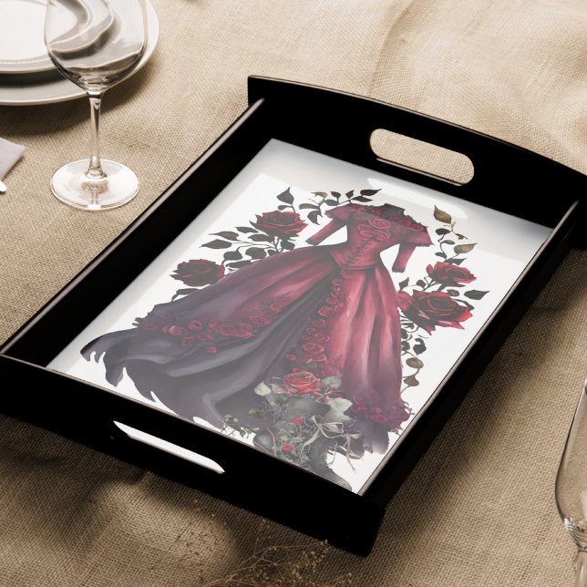 Papel De Seda Vestido rojo victoriano y tacones | Rosas antiguos (Subido por el creador)