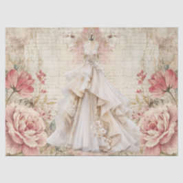 Papel De Seda Vestido victoriano de época afligido Ephemera