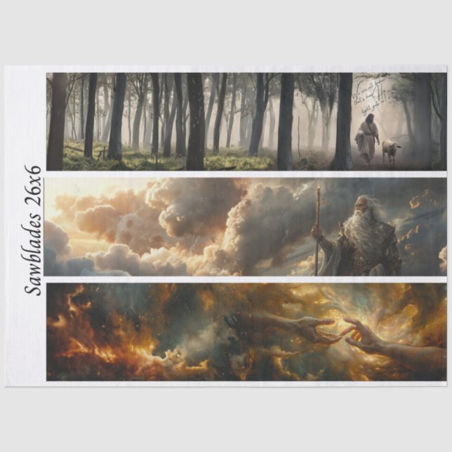 Papel De Seda Viaje Espiritual Decoupage 26x6 Serruchos  (Anverso)