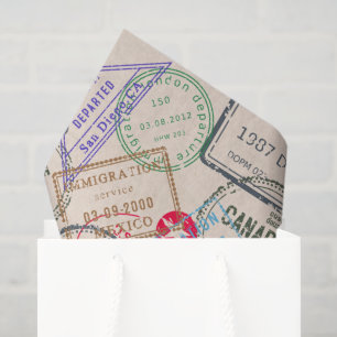 Papel De Seda Viajes de sellos de pasaporte