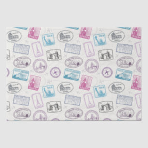 Papel De Seda Viajes/sellos de época