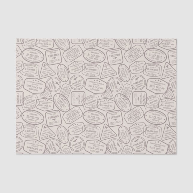 Papel De Seda Viajes/sellos de época (Anverso)