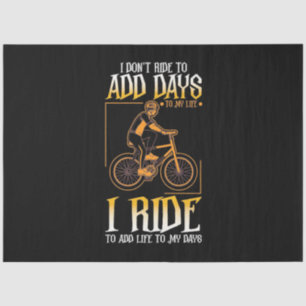 Papel De Seda Viajo En Bicicleta Para Añadir Vida A Mis Días