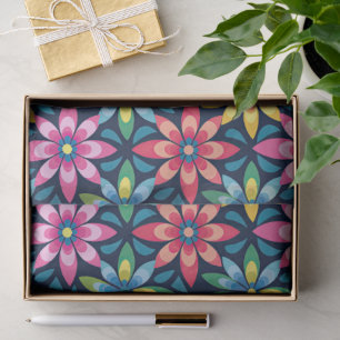 Papel De Seda Vibe Mod Vibe Mod Viintage 60 Daisies impresión ge