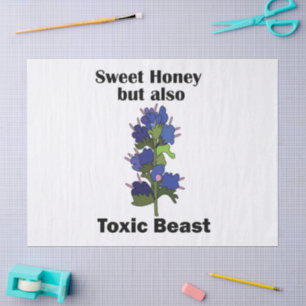 Papel De Seda Víbora Bugloss Miel Dulce Bestia Tóxica Divertida