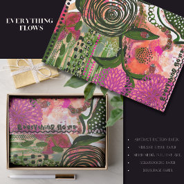 Papel De Seda Vibrant Abstract Art Tissue Paper for Scrapbooking