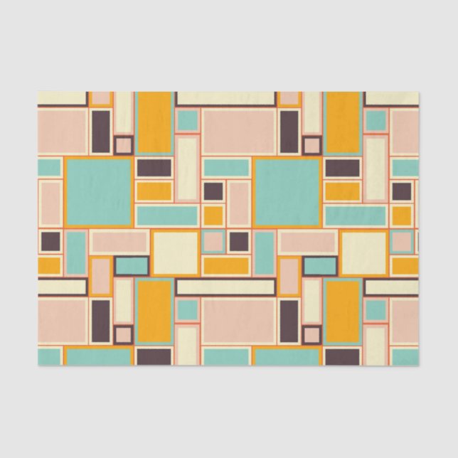 Papel De Seda Vibrant abstract pattern with rectangles (Anverso)