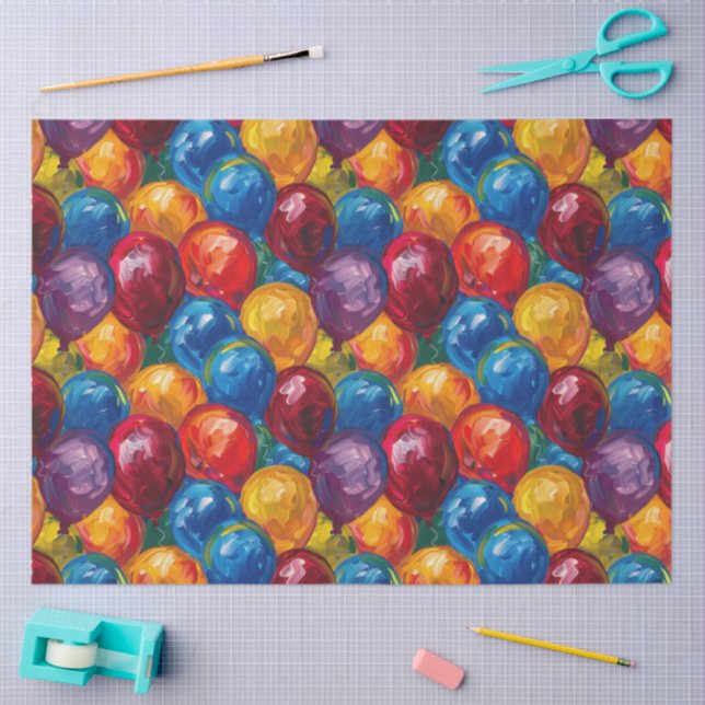 Papel De Seda Vibrant Balloons  (Artesanía)