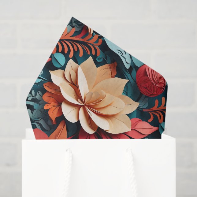 Papel De Seda Vibrant Christmas-themed (Bolsa de regalo)