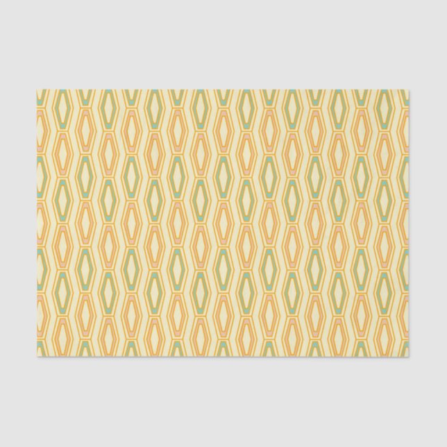 Papel De Seda Vibrant geometric pattern with hexagonal shapes  (Anverso)