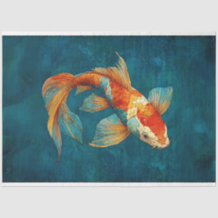 Papel De Seda Vibrant Koi Fish Ilustracion Decoupage