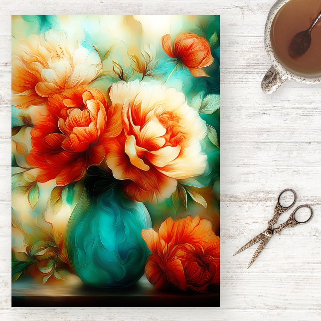 Papel De Seda Vibrant Watercolor Floral Tissue Paper (Subido por el creador)