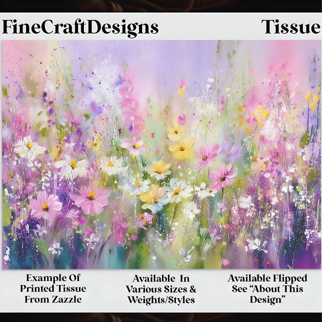 Papel De Seda Vibrant Wildflower Spring Meadow DZ6L Decoupage  (Subido por el creador)