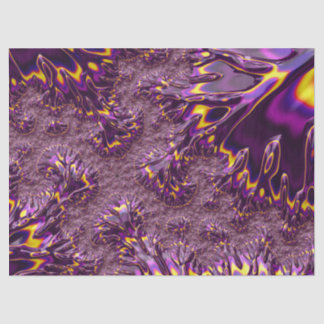 Papel De Seda Vibrante arte fractal trippy morado amarillo groov