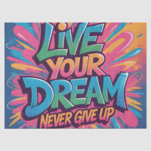 Papel De Seda Vibrante arte mural de grafiti "Vive tu sueño"