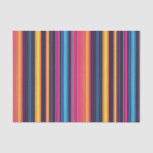 Papel De Seda Vibrante banda multicolor Patrón abstracto moderno