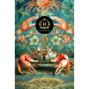 Papel De Seda Vibrante descomposición de cangrejo de color flora