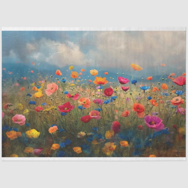 Papel De Seda Vibrante desenlace impresionista (Anverso)