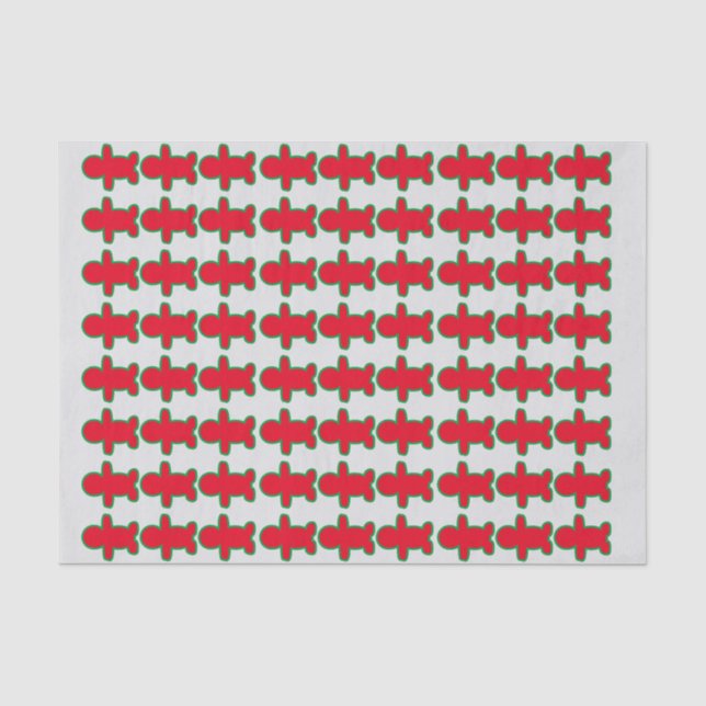 Papel De Seda Vibrante Gingerbread Man (Anverso)