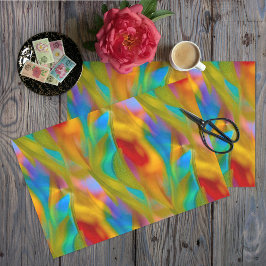 Papel De Seda Vibrante Llama Aspecto Resumen Decoración De Vidri