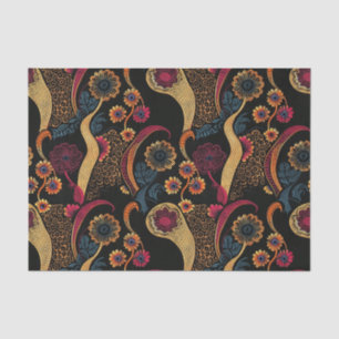 Papel De Seda Vibrante Patrón Africano Elegante en Tonos Ricos