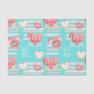 Papel De Seda Vibrante Patrón Pop de Agradecimiento a Mamá en Tu