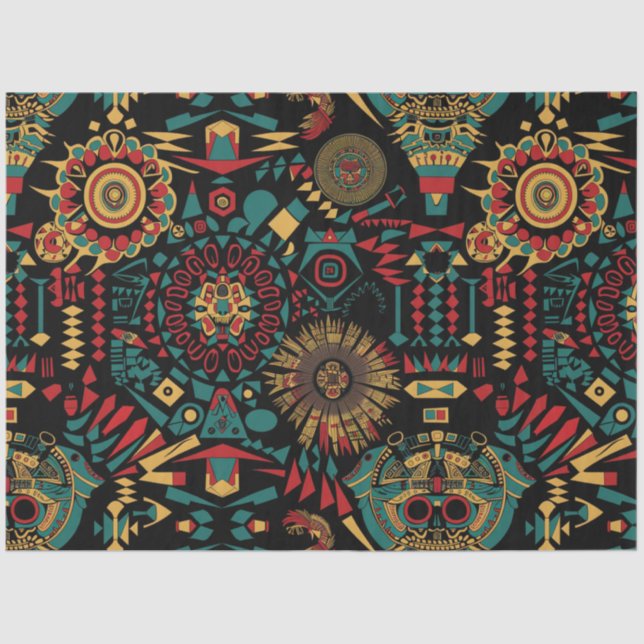 Papel De Seda Vibrantes "Patrones Inspirados En El Patrimonio" D (Anverso)