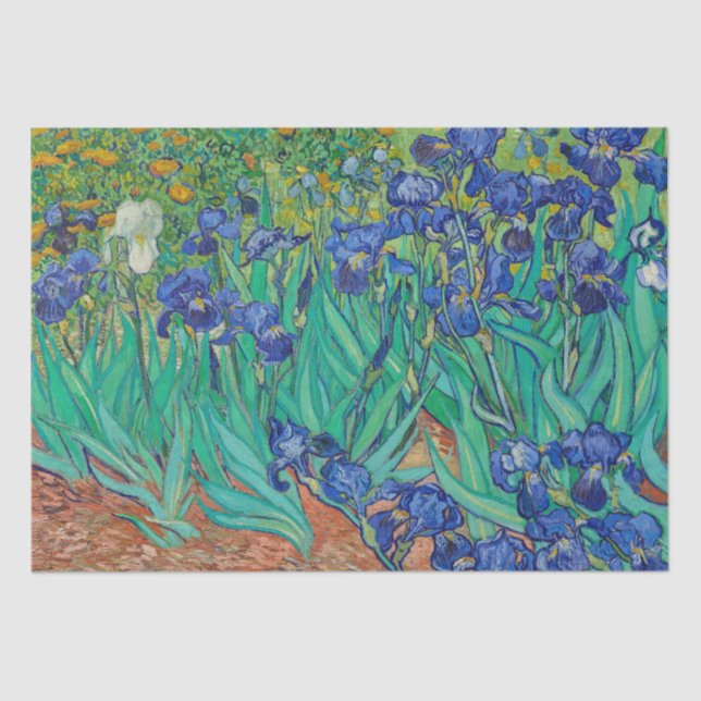 Papel De Seda Vicente Van Gogh Desnuda Flores de Decoupagación (Anverso)