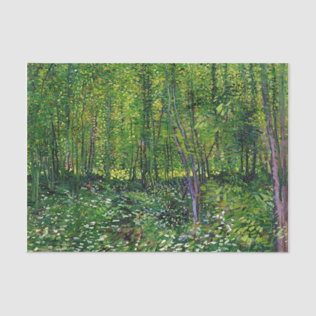 Papel De Seda Vicente Van Gogh Trees Y Subcrecimiento (Anverso)
