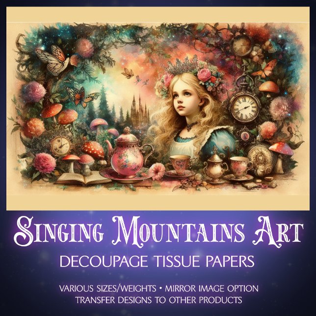 Papel De Seda Victorian Alice Wonderland Fantasy Art  (Subido por el creador)