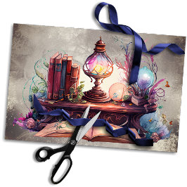 Papel De Seda Victorian Boudoir | Lámpara antigua en la mesa de 