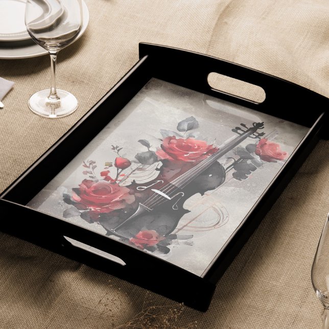 Papel De Seda Victorian Boudoir | Violín de música antigua y Ros (Subido por el creador)