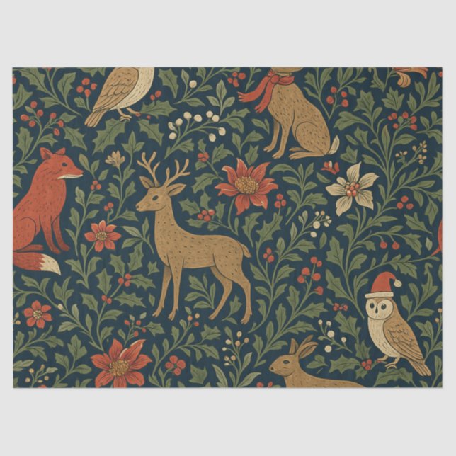 Papel De Seda Victorian Christmas Floral  (Anverso)