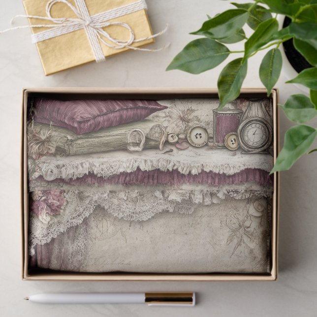 Papel De Seda Victorian & Lace  (Regalo )