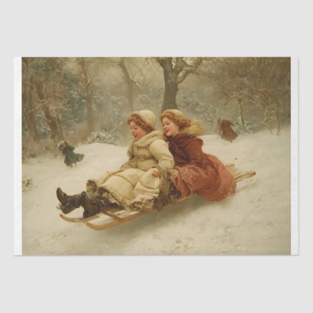 Papel De Seda Victorian Sledding (Anverso)