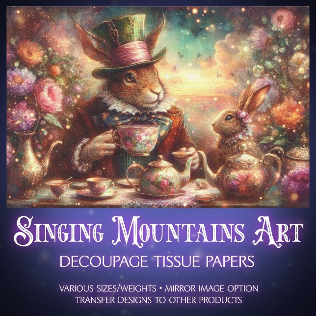 Papel De Seda Victorian Tea Party Floral Wonderland Decoupage (Subido por el creador)