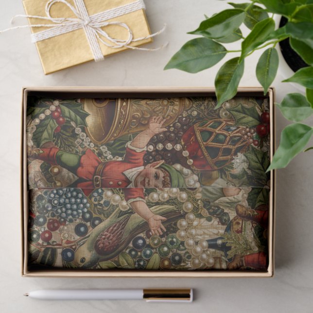 Papel De Seda Victorian Yuletide Abundance Wrapping Paper (Regalo )