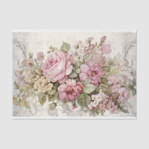 Papel De Seda Victoriano florece nostálgico floral