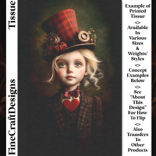 Papel De Seda Victoriano Steampunk Ringmaster Chica CN2 Decoupag