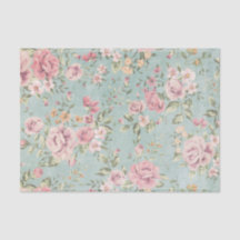 Victoriano vintage shabby chic azul pálido floral