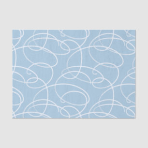 Papel De Seda Vid abstracta de enredadera Arte de línea azul e