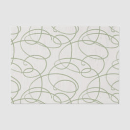 Papel De Seda Vid floral abstracta giratoria | Arte de línea ele