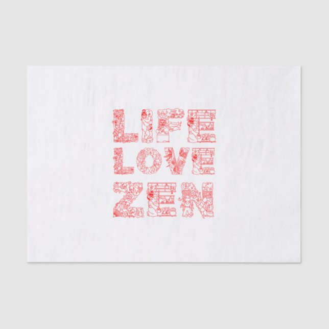 Papel De Seda Vida, amor, zen (Anverso)