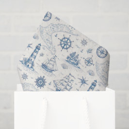 Papel De Seda Vida Costera Océanos Azules