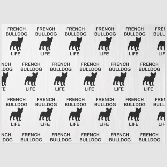 Papel De Seda vida de bulldog francés (Anverso)